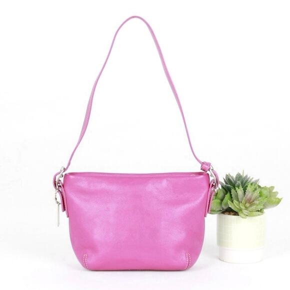 Coach Vintage Y2K Mini Pink Leather Shoulder Bag - Picture 3 of 9